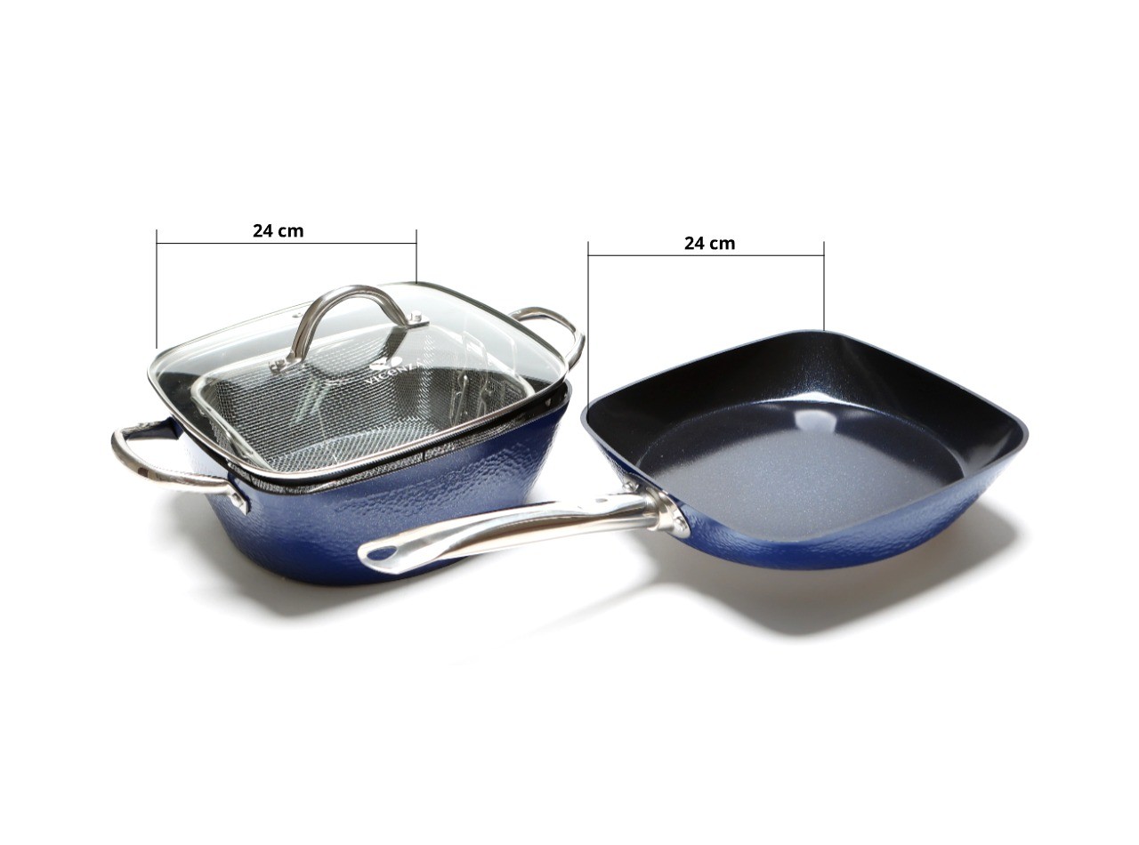 V5492 Biru Peralatan Masak Persegi