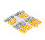 Sendok dan Garpu Set V240C Motif Kotak Warna Kuning