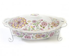 Penghangat Makanan Oval B683 Motif Gardenia